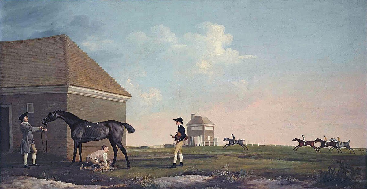 Gimcrack on Newmarket Heath, with a Trainer, a Stable-Lad,  and a Jockey by George Stubbs