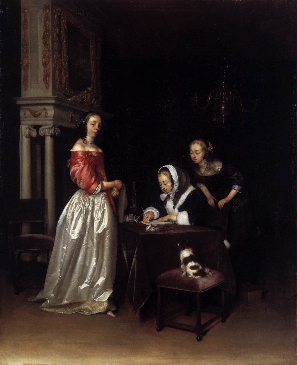 Curiosity by Gerard ter Borch at Private Collection