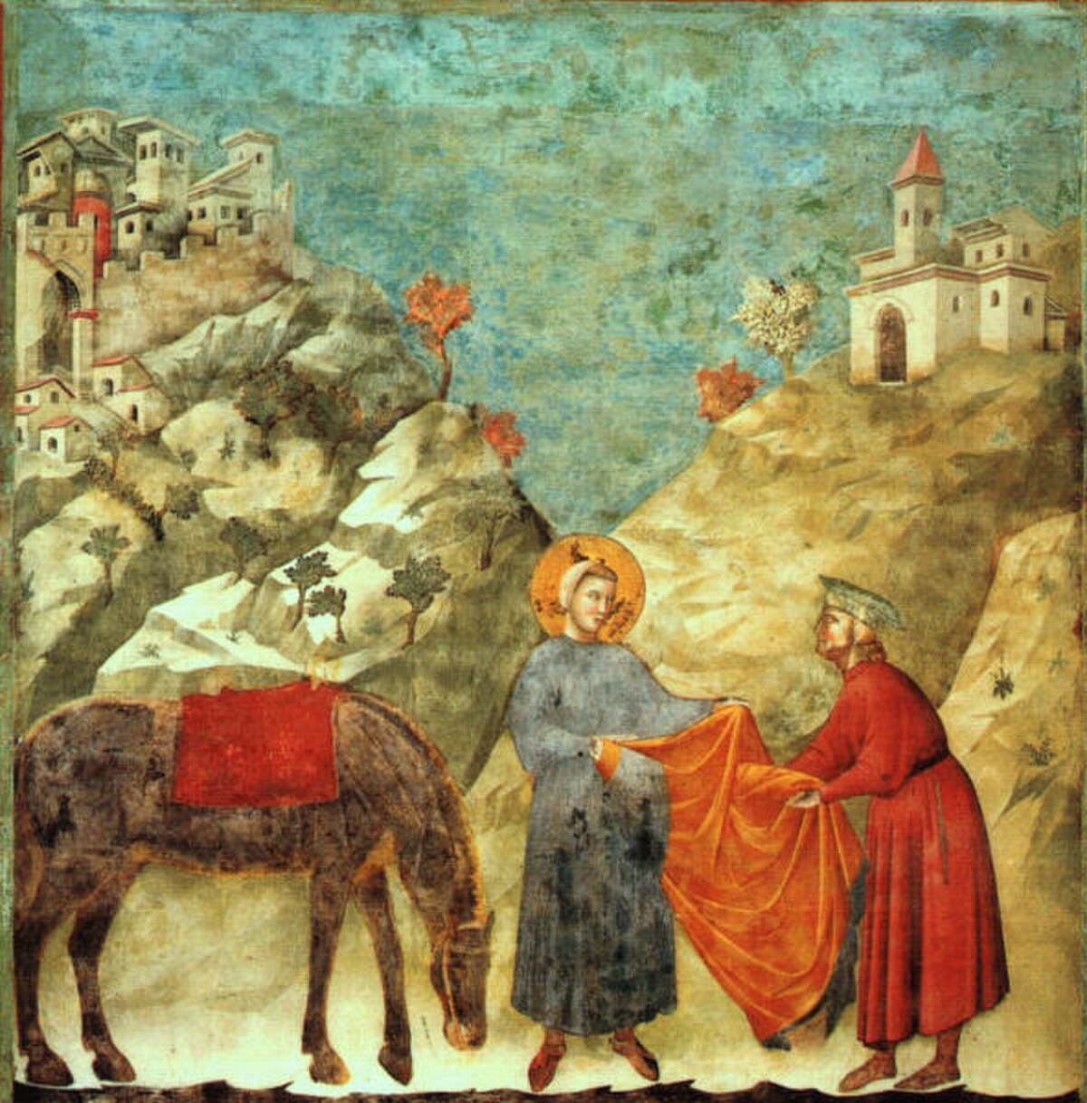 St. Francis Giving his Mantle to a Poor Man by Giotto di Bondone