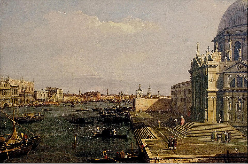 The Grand Canal and the Church of the Salute by Canaletto
