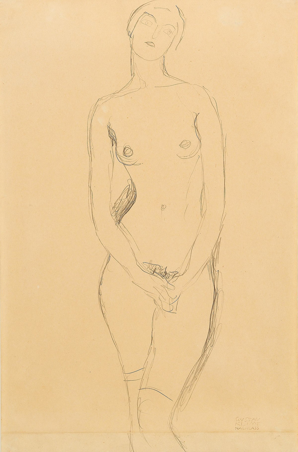 Female Nude by Gustav Klimt at Private Collection