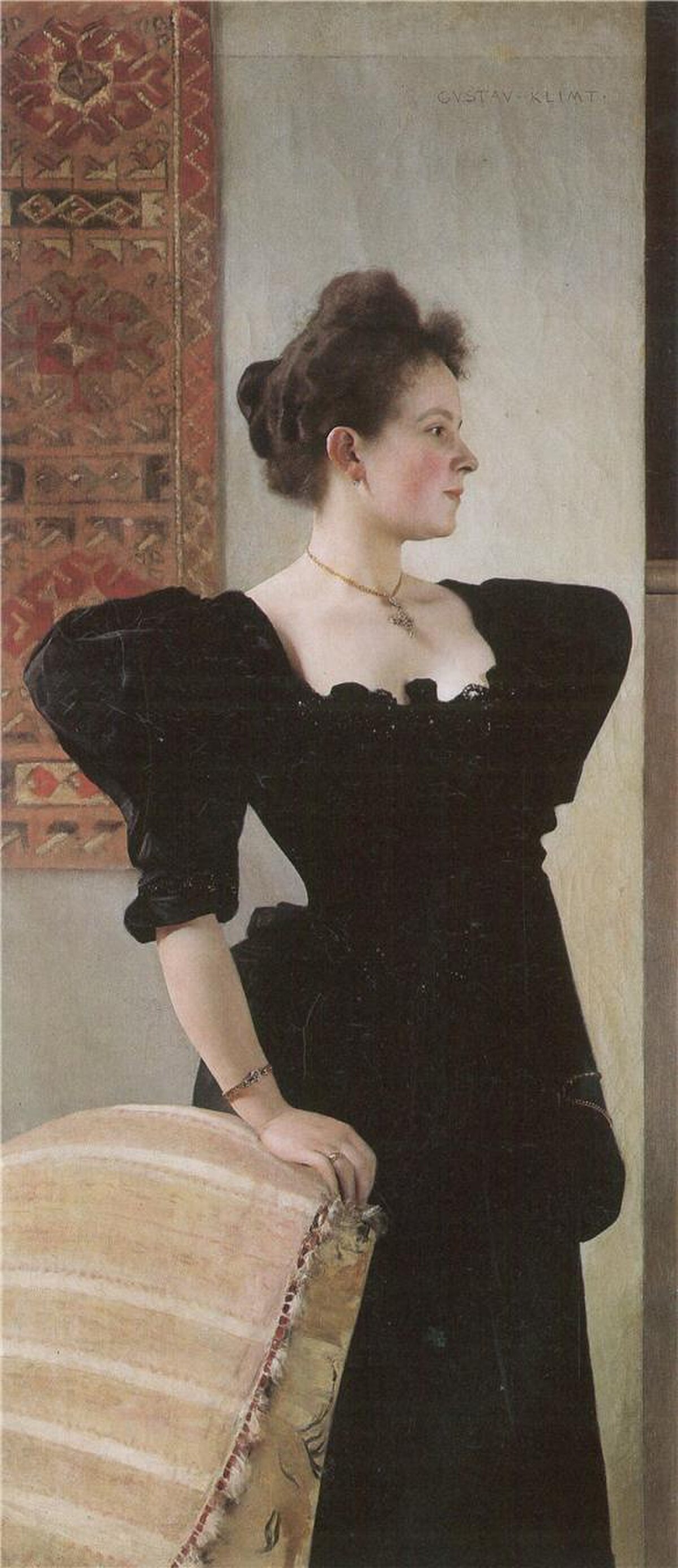 Portrait of Marie Breunig by Gustav Klimt at Private Collection