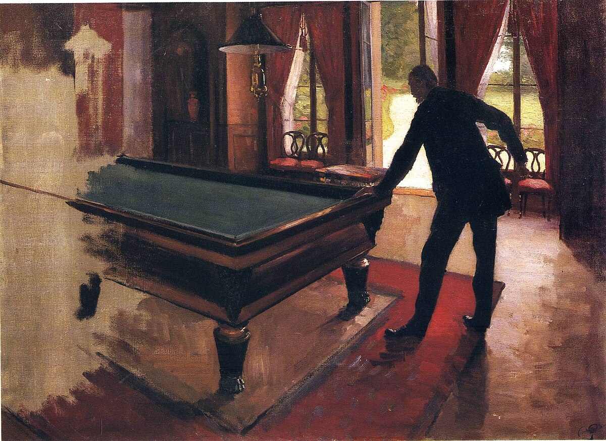 Billiards by Gustave Caillebotte
