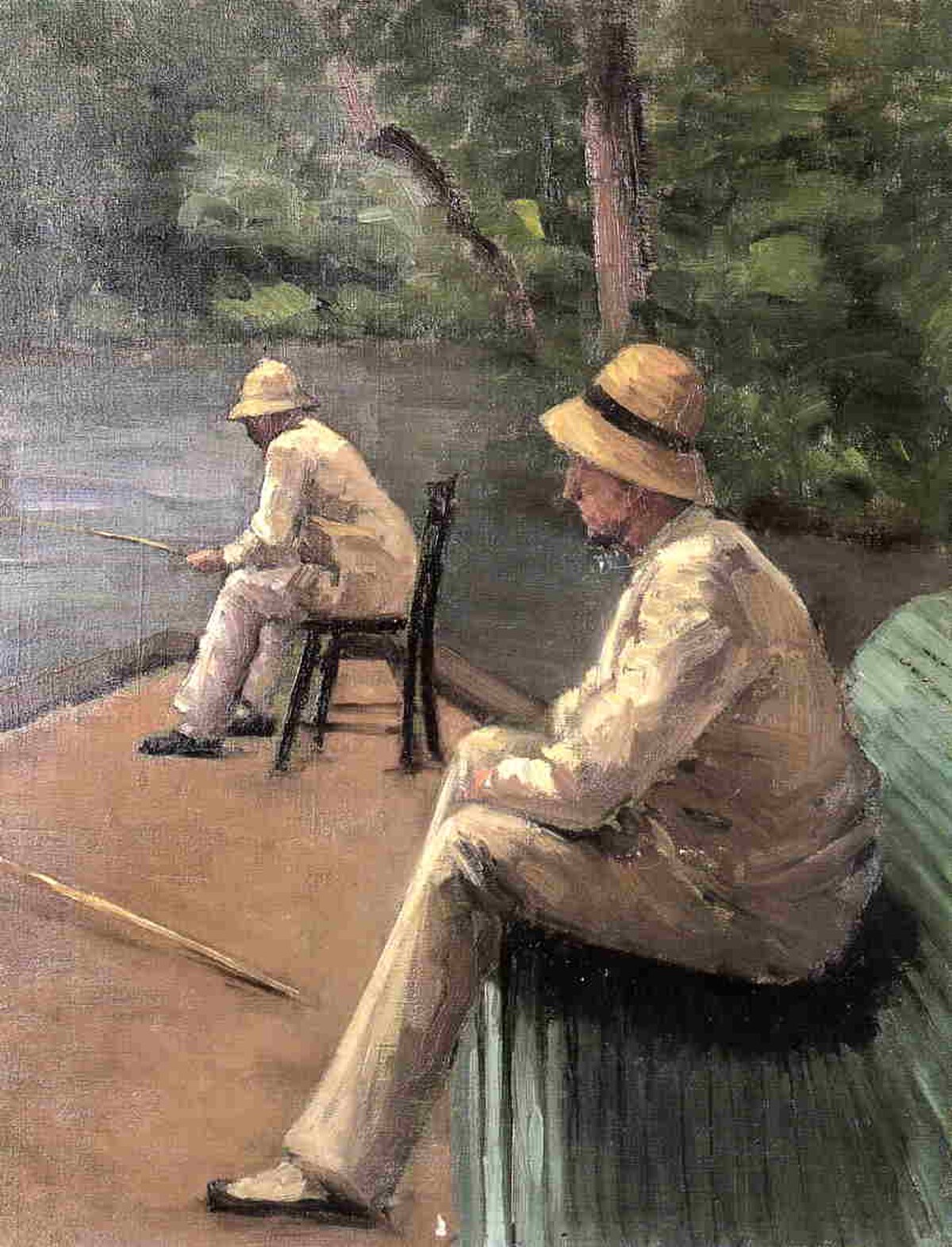 Fishermen on the Banks of the Yerres by Gustave Caillebotte