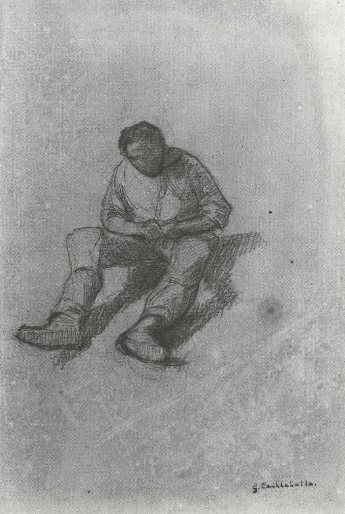 Study for 'The Parquet Planers' by Gustave Caillebotte