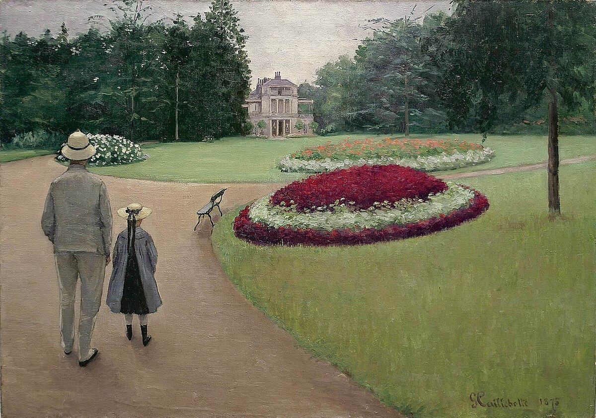 The Park on the Caillebotte Property at Yerres by Gustave Caillebotte