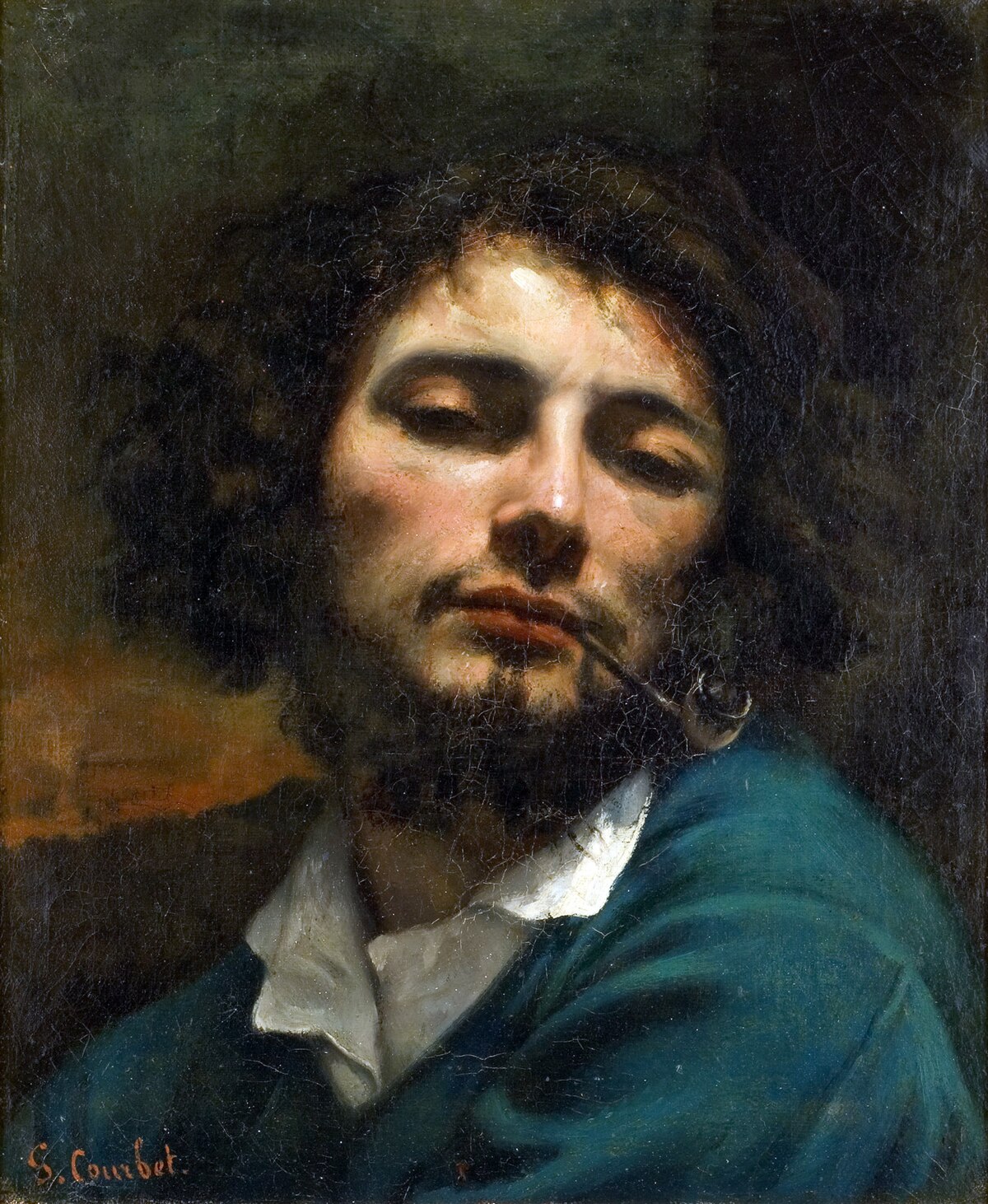 Self-Portrait (The Man with a Pipe) by Gustave Courbet