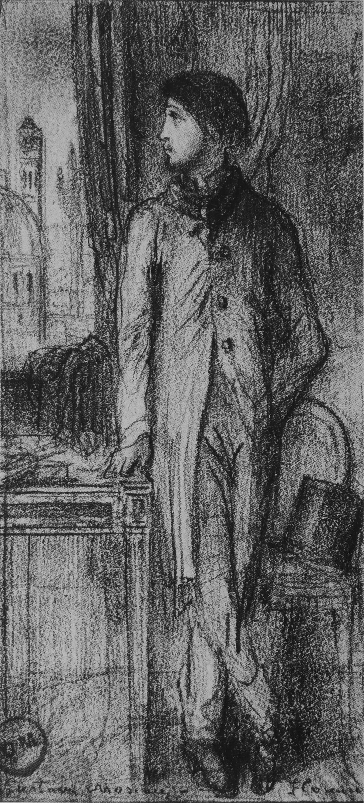 Portrait of Degas in Florence by Gustave Moreau