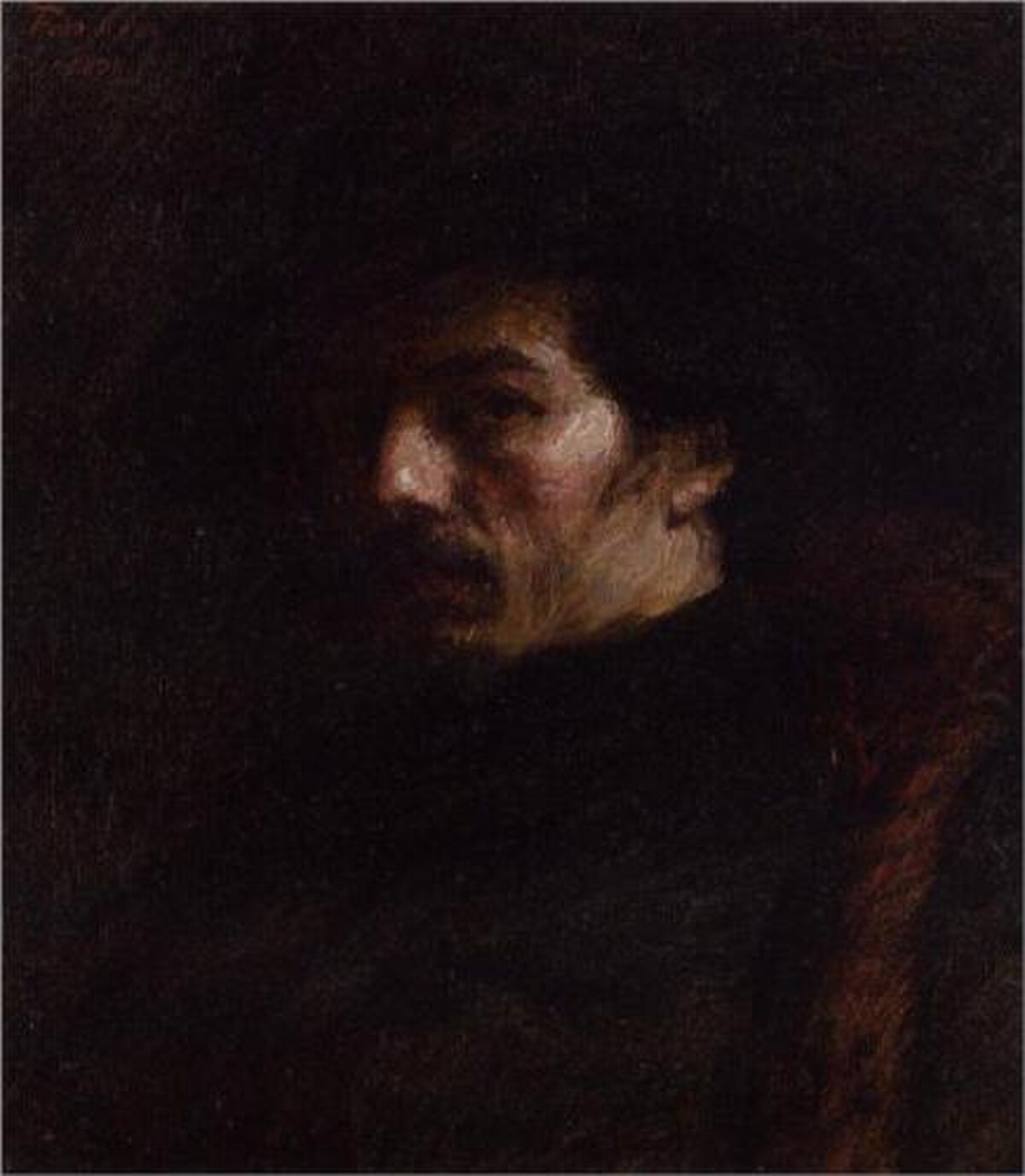 Portrait of Alphonse Legros by Henri Fantin-Latour at Private Collection