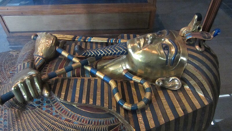 Innermost Coffin of Tutankhamun by Ancient Egyptian (Unknown) (-1323), Solid gold at Grand Egyptian Museum