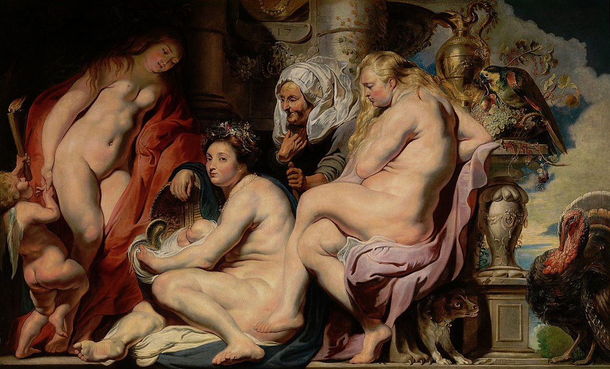 The Daughters of Cecrops finding the child Erichthonius by Jacob Jordaens