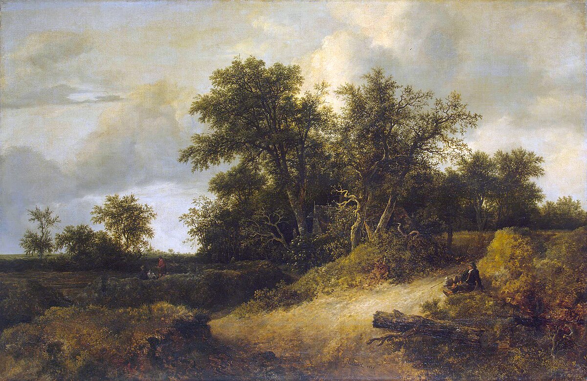 Landscape with a House in the Grove (Peasant Cottage in a Landscape) by Jacob van Ruisdael at State Hermitage Museum