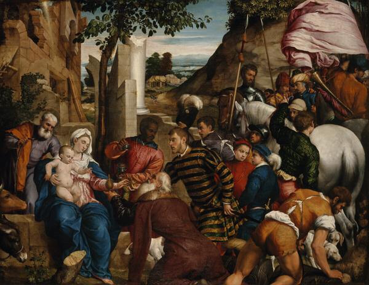 The Adoration of the Kings by Jacopo Bassano at Scottish National Gallery