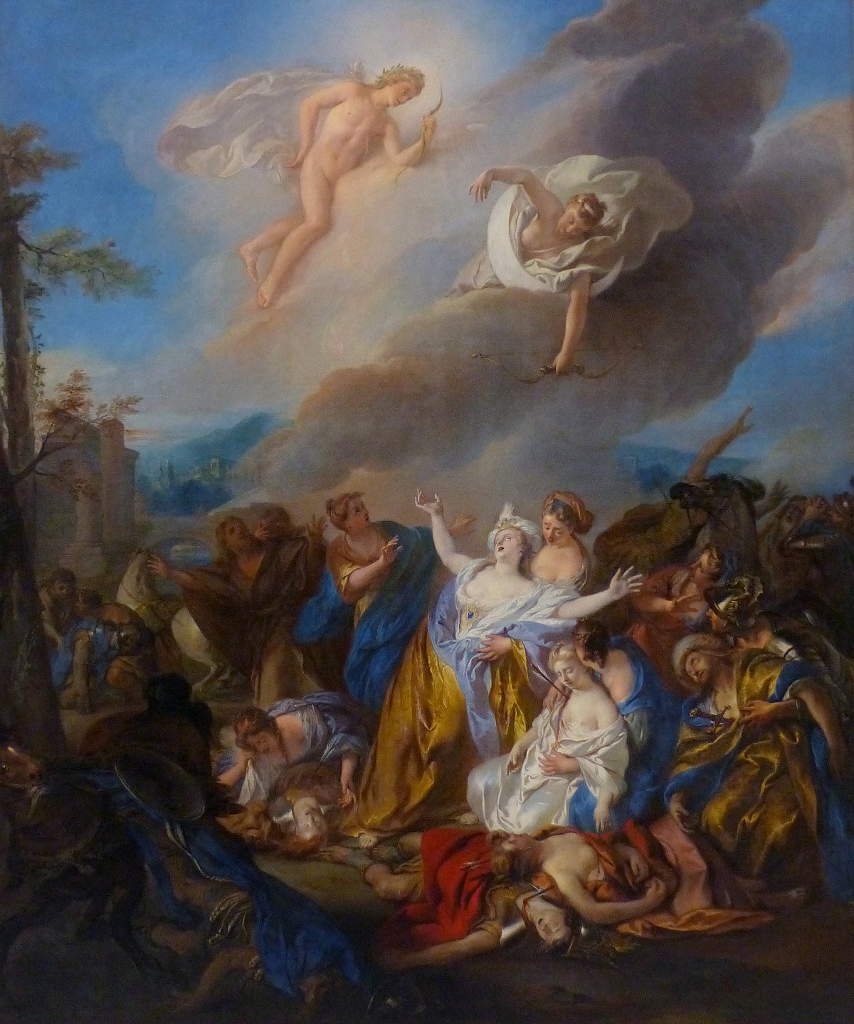 Diana and Apollo piercing with their arrows the children of Niobe by Jacques-Louis David