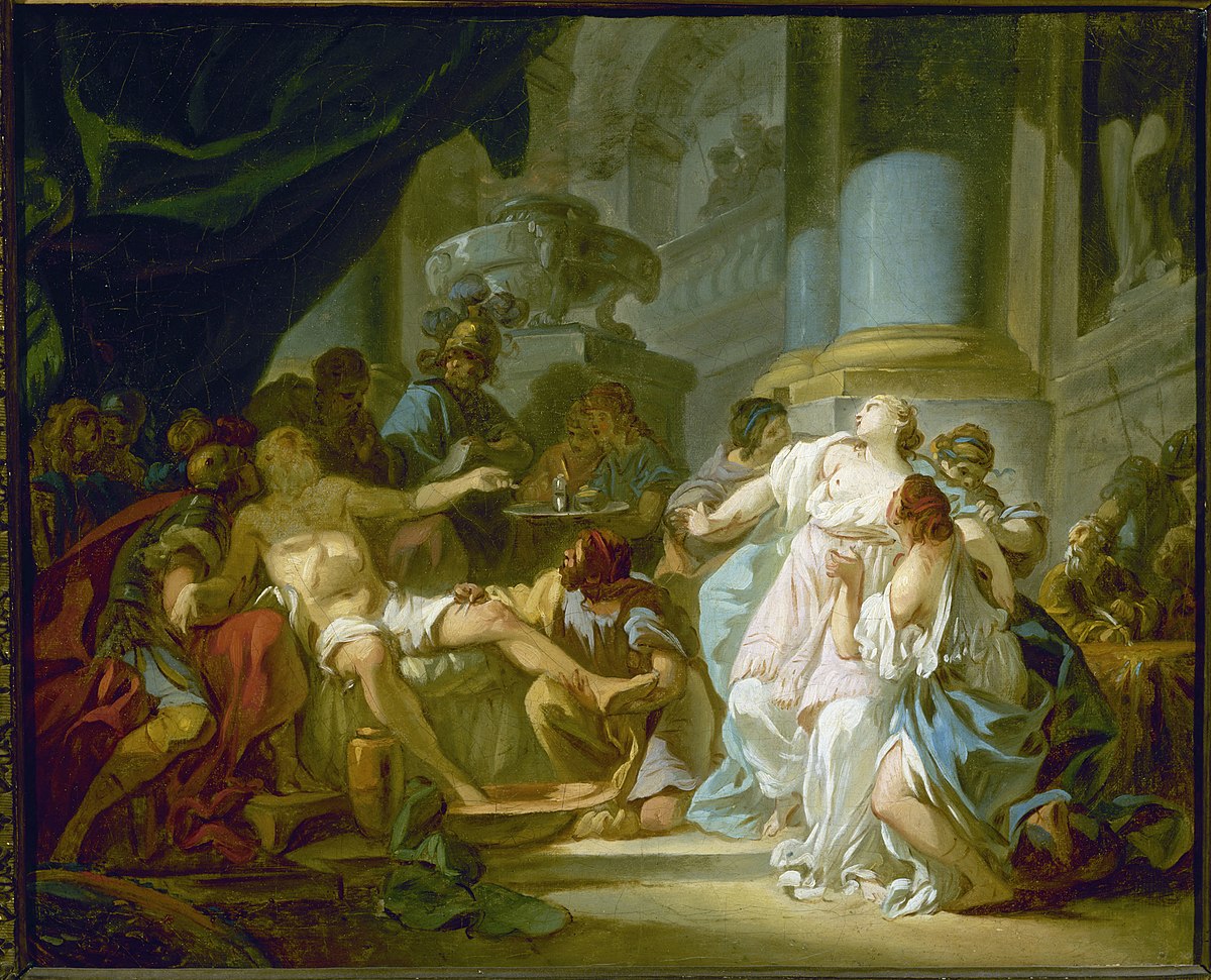 The Death of Seneca by Jacques-Louis David at Petit Palais, Paris