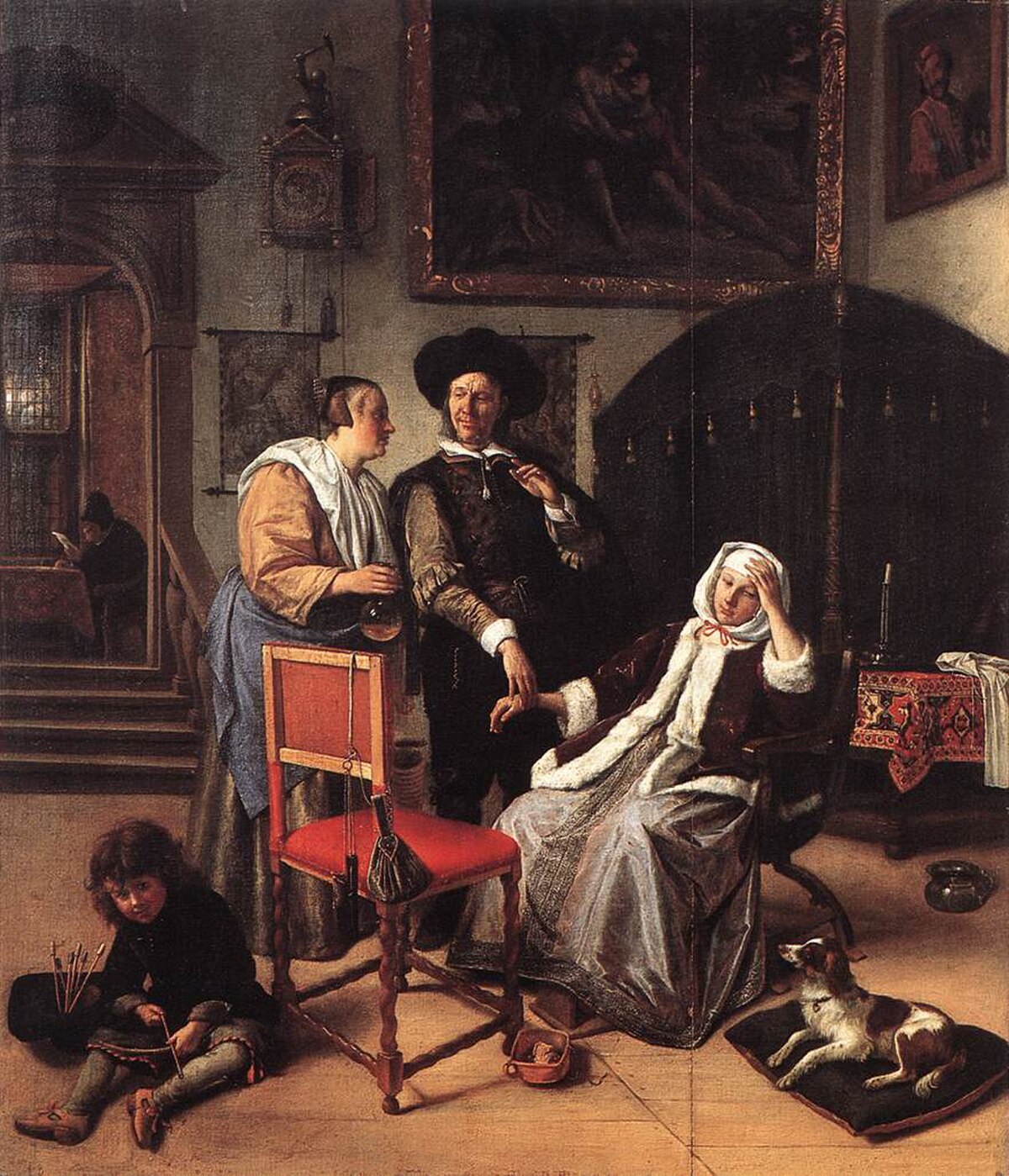 Doctor's Visit by Jan Steen at State Hermitage Museum