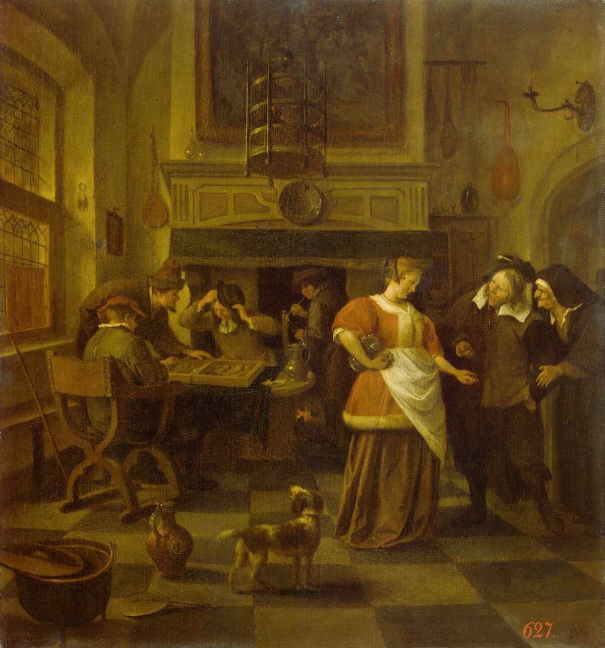 In the Tavern by Jan Steen at Rijksmuseum