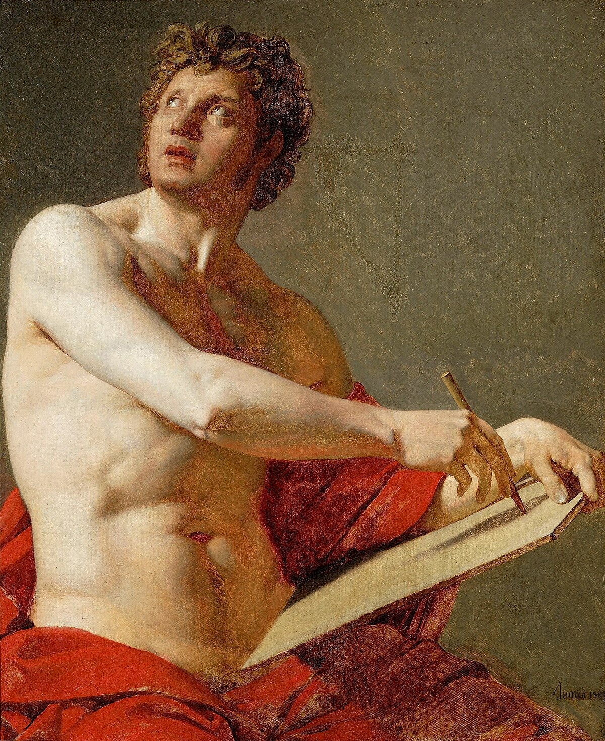 Male Torso by Jean-Auguste-Dominique Ingres