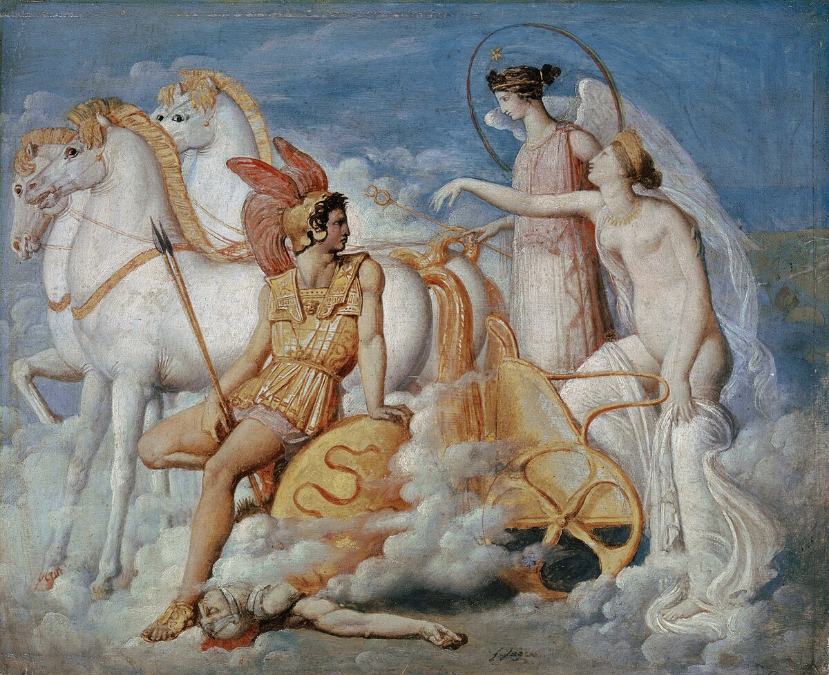 Venus, Wounded by Diomedes, Returns to Olympus by Jean-Auguste-Dominique Ingres