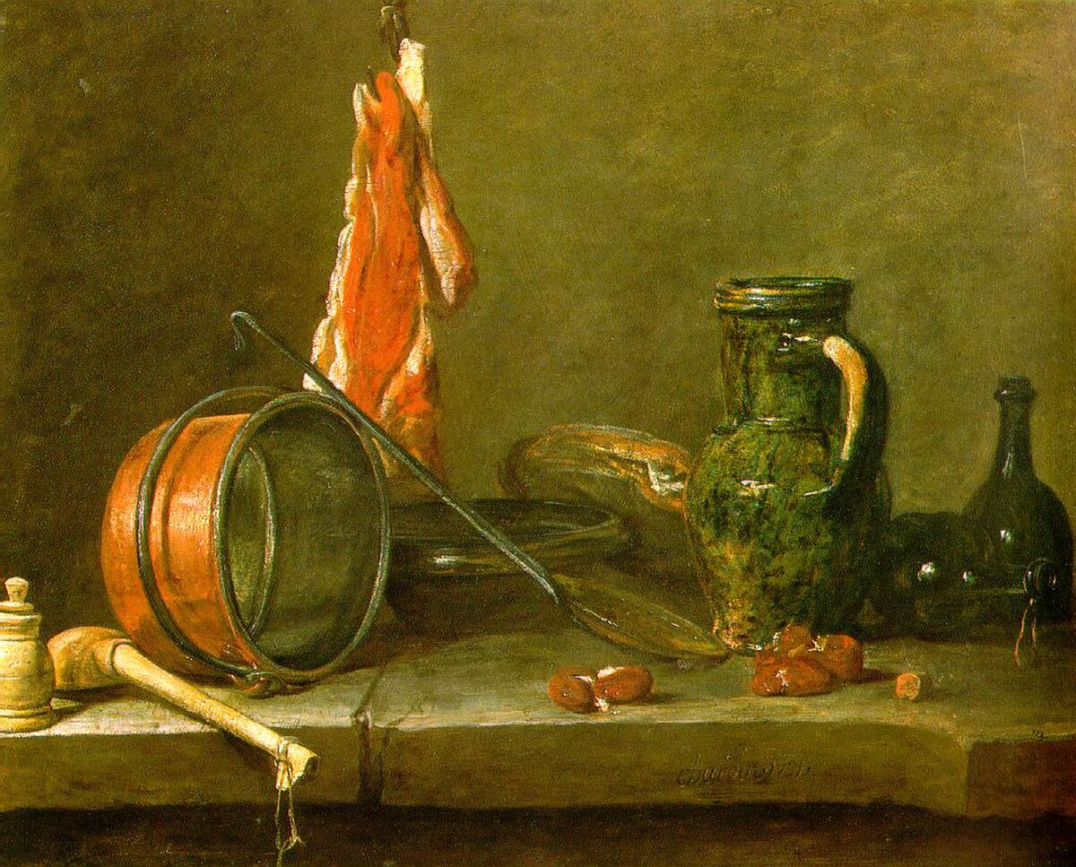 A Lean Diet with Cooking Utensils by Jean-Baptiste-Siméon Chardin