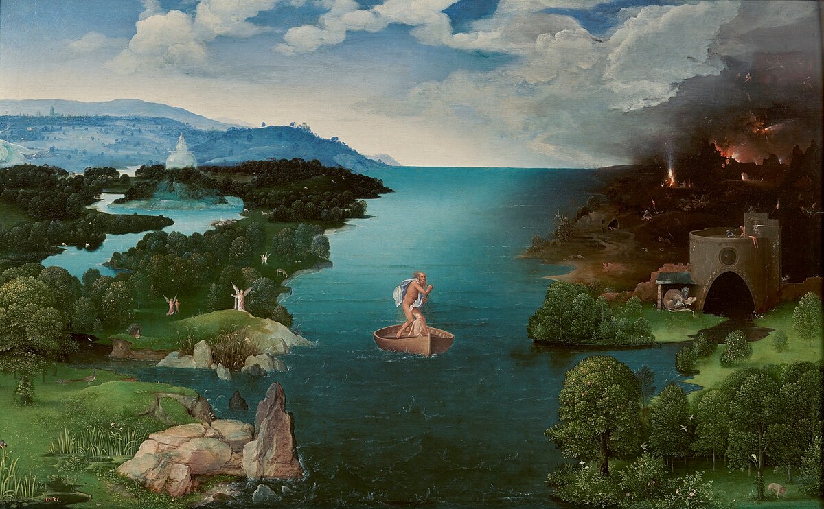 Landscape with Charon Crossing the Styx by Joachim Patinir at Museo del Prado, Madrid