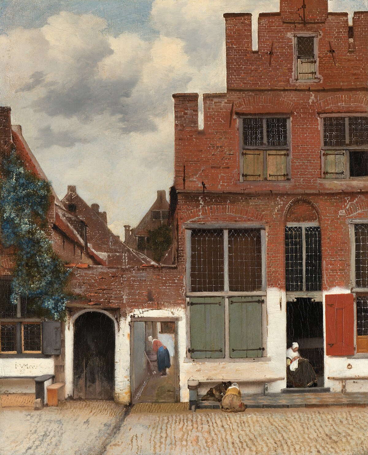 The Little Street by Johannes Vermeer (1657) at Rijksmuseum