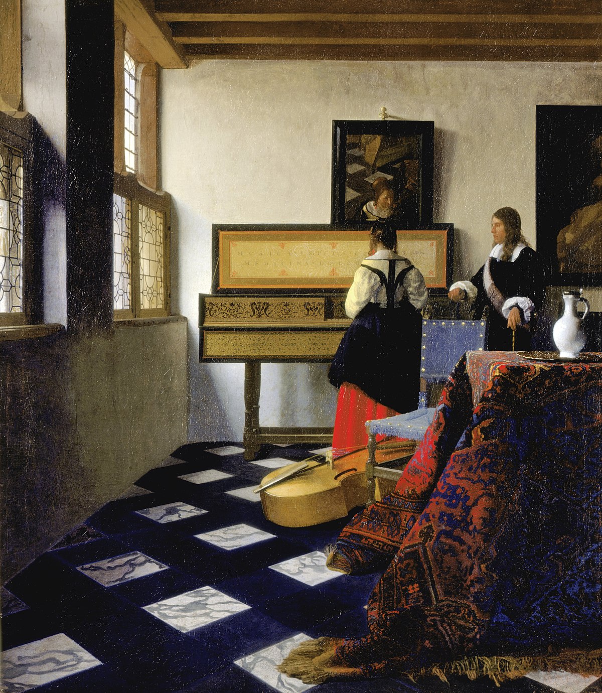 The Music Lesson by Johannes Vermeer (1675) at Royal Collection