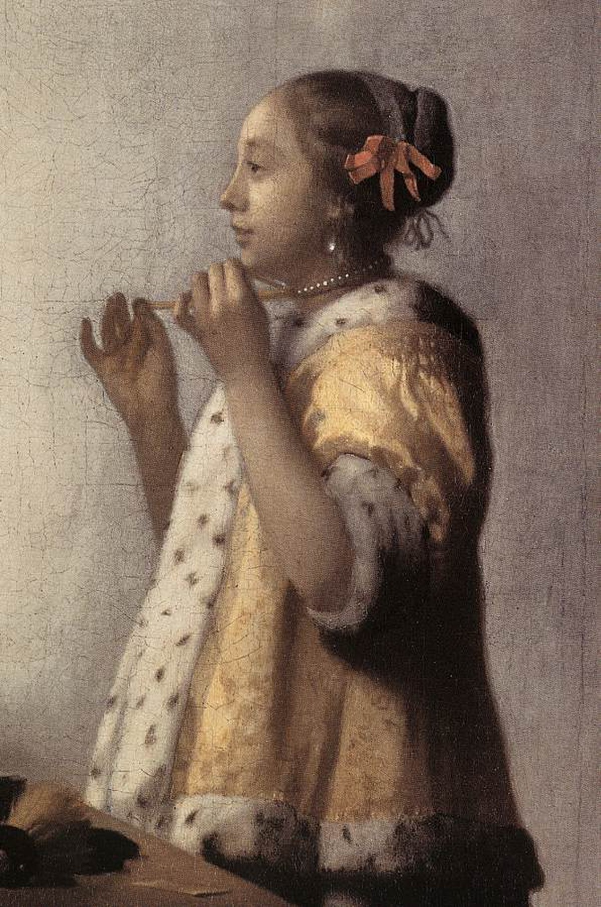 Young Woman with a Pearl Necklace by Johannes Vermeer