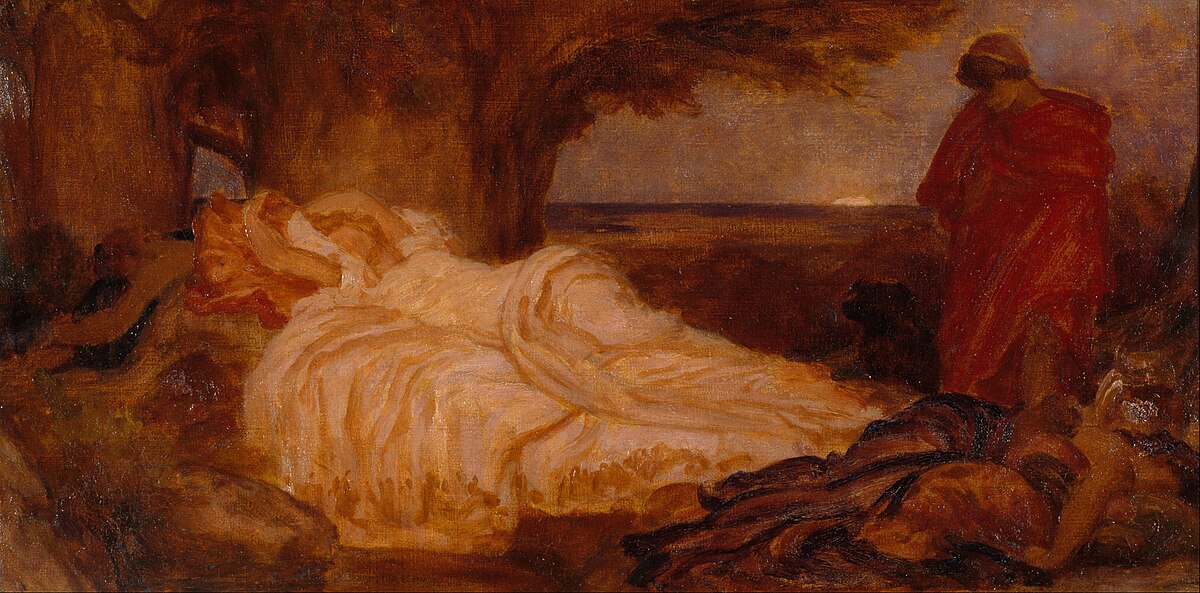 Cymon And Iphigenia, Study by John Everett Millais at Private Collection