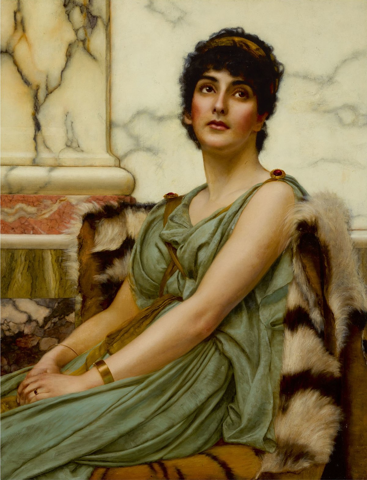 A Classical Beauty by John William Godward at Private Collection