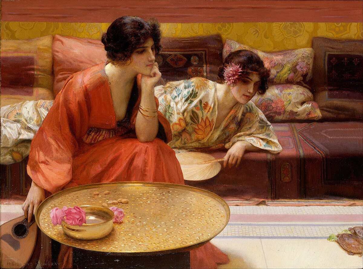 An Idle Hour by John William Godward at Private Collection