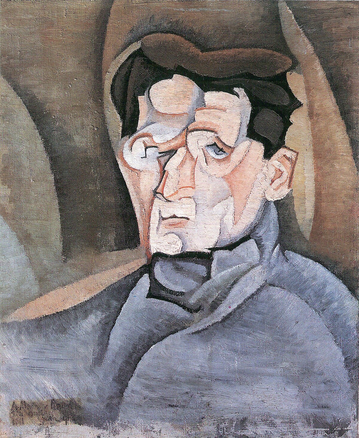 Portrait of Maurice Raynal by Juan Gris at Private Collection
