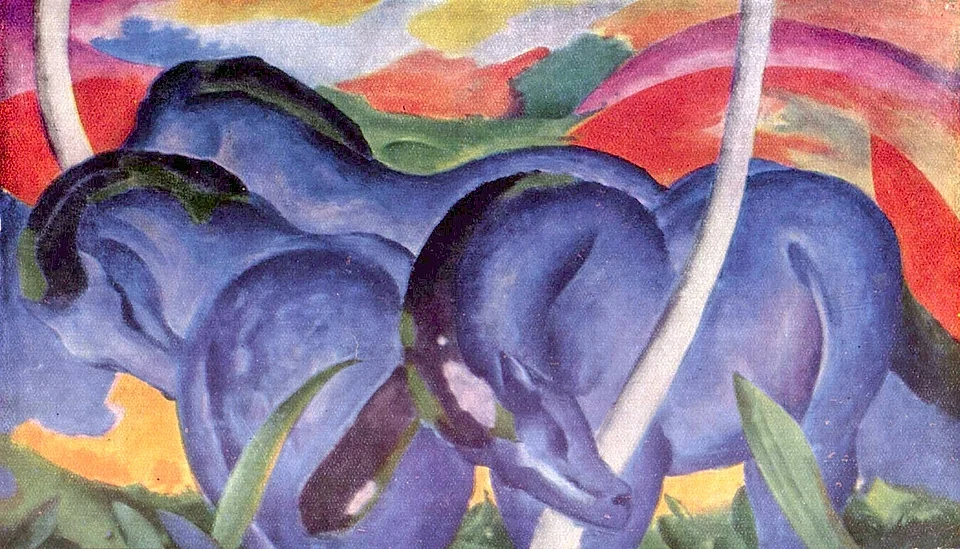 The Large Blue Horses by Franz Marc