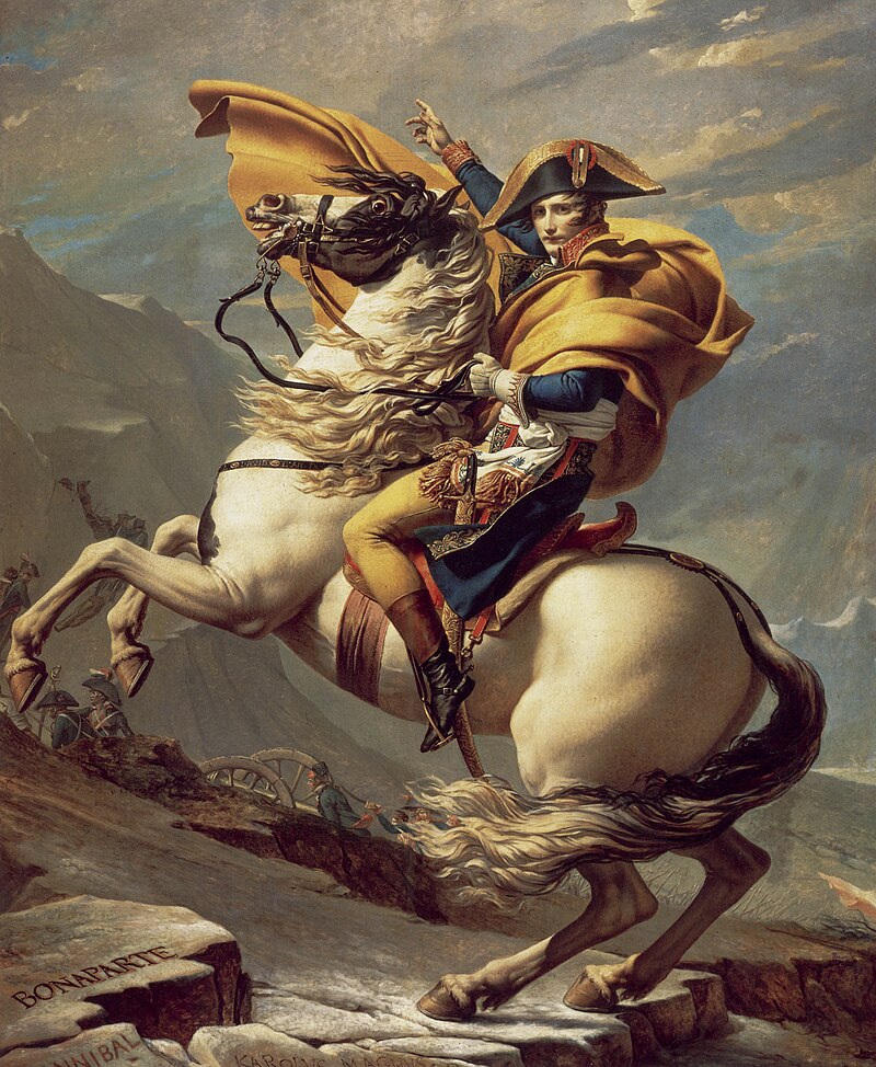 Napoleon Crossing the Alps by Jacques-Louis David (1801), Oil on canvas