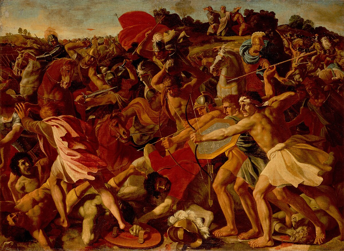 Victory of Joshua over the Amalekites by Nicolas Poussin at State Hermitage Museum