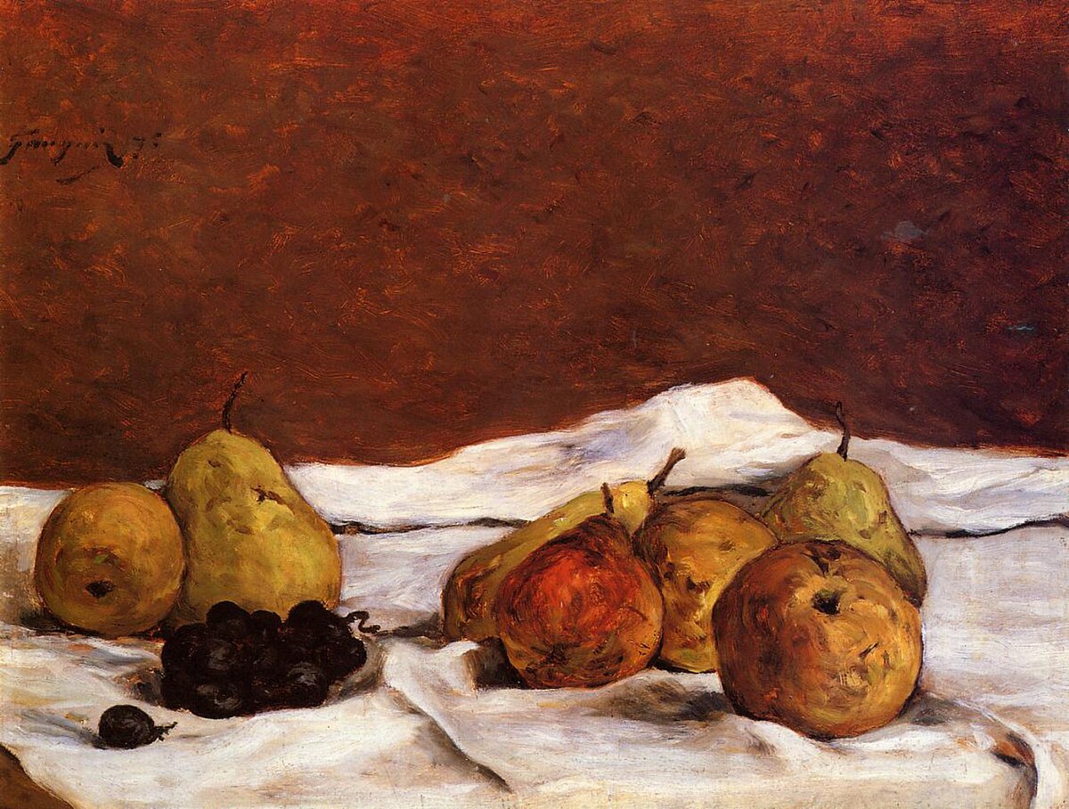 Pears and grapes by Paul Gauguin