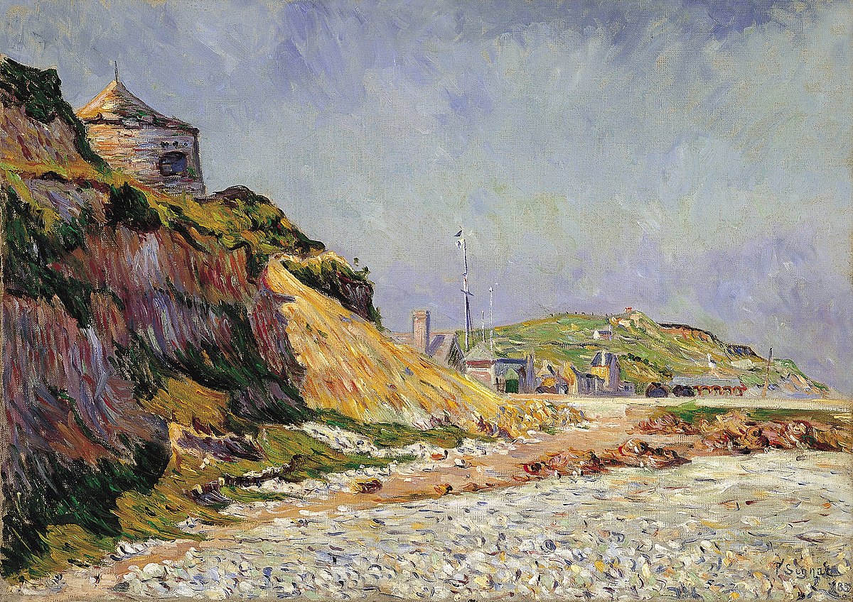 Port en Bessin, the Beach by Paul Signac