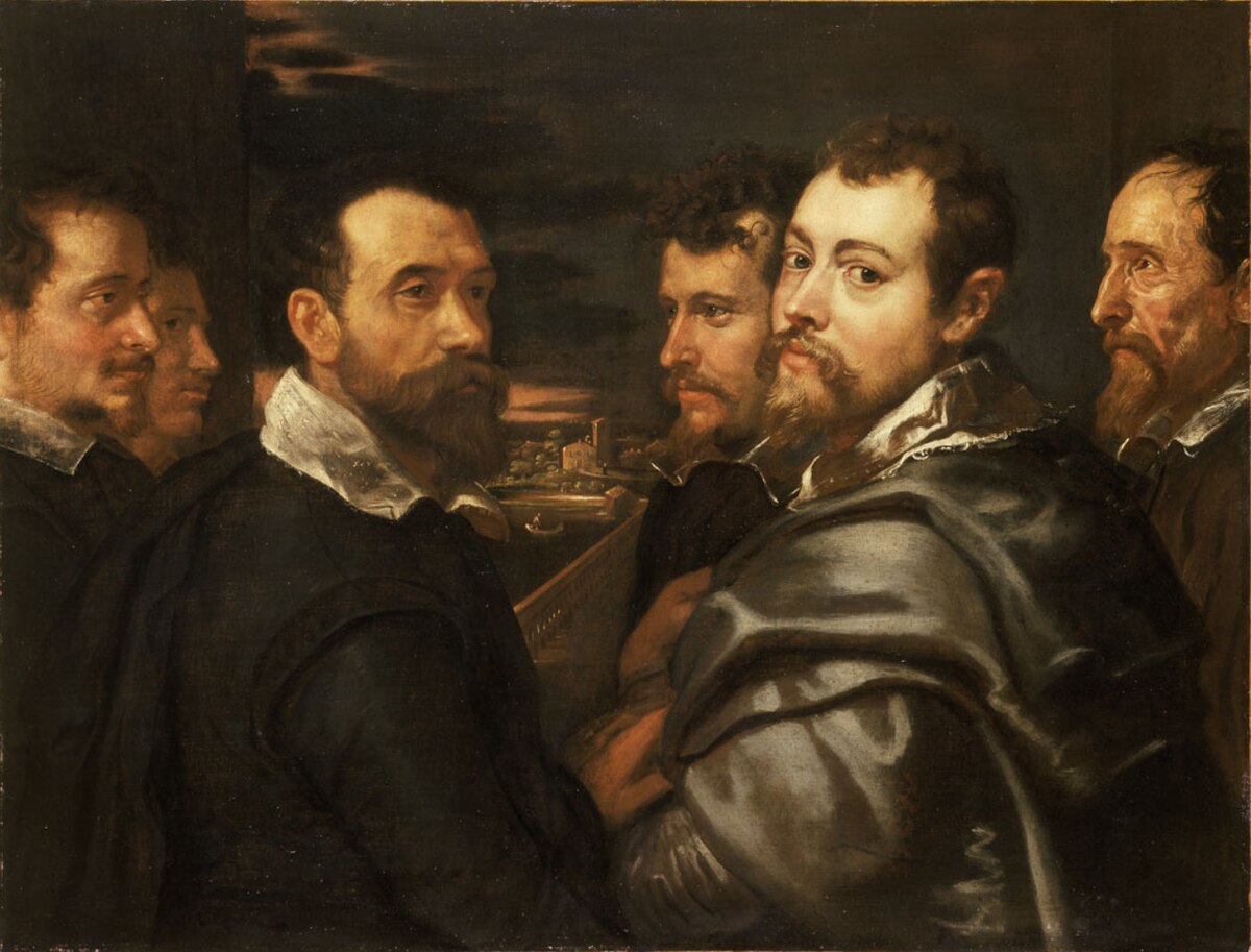 Self-Portrait in a Circle of Friends from Mantua by Peter Paul Rubens
