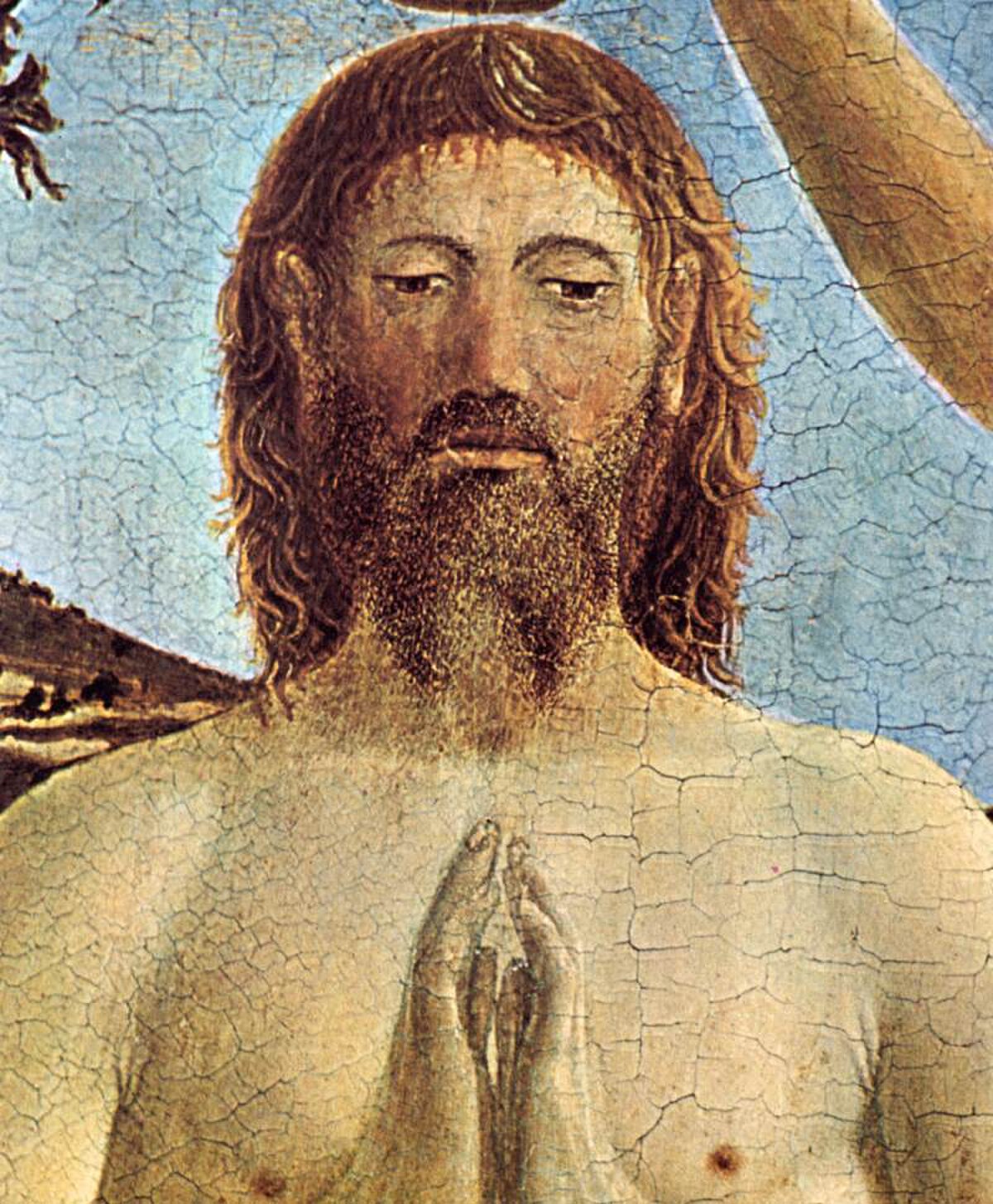 Baptism of Christ (detail) by Piero della Francesca at National Gallery