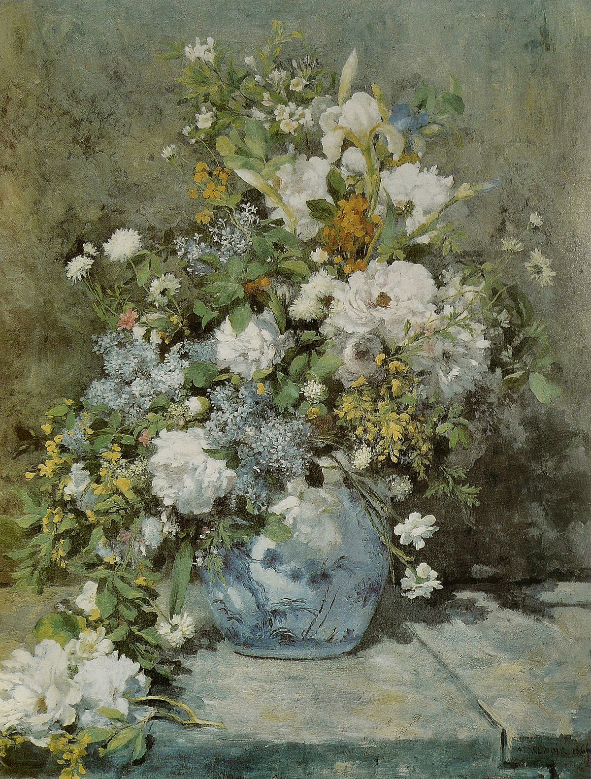 Spring Flowers by Pierre-Auguste Renoir at Private Collection