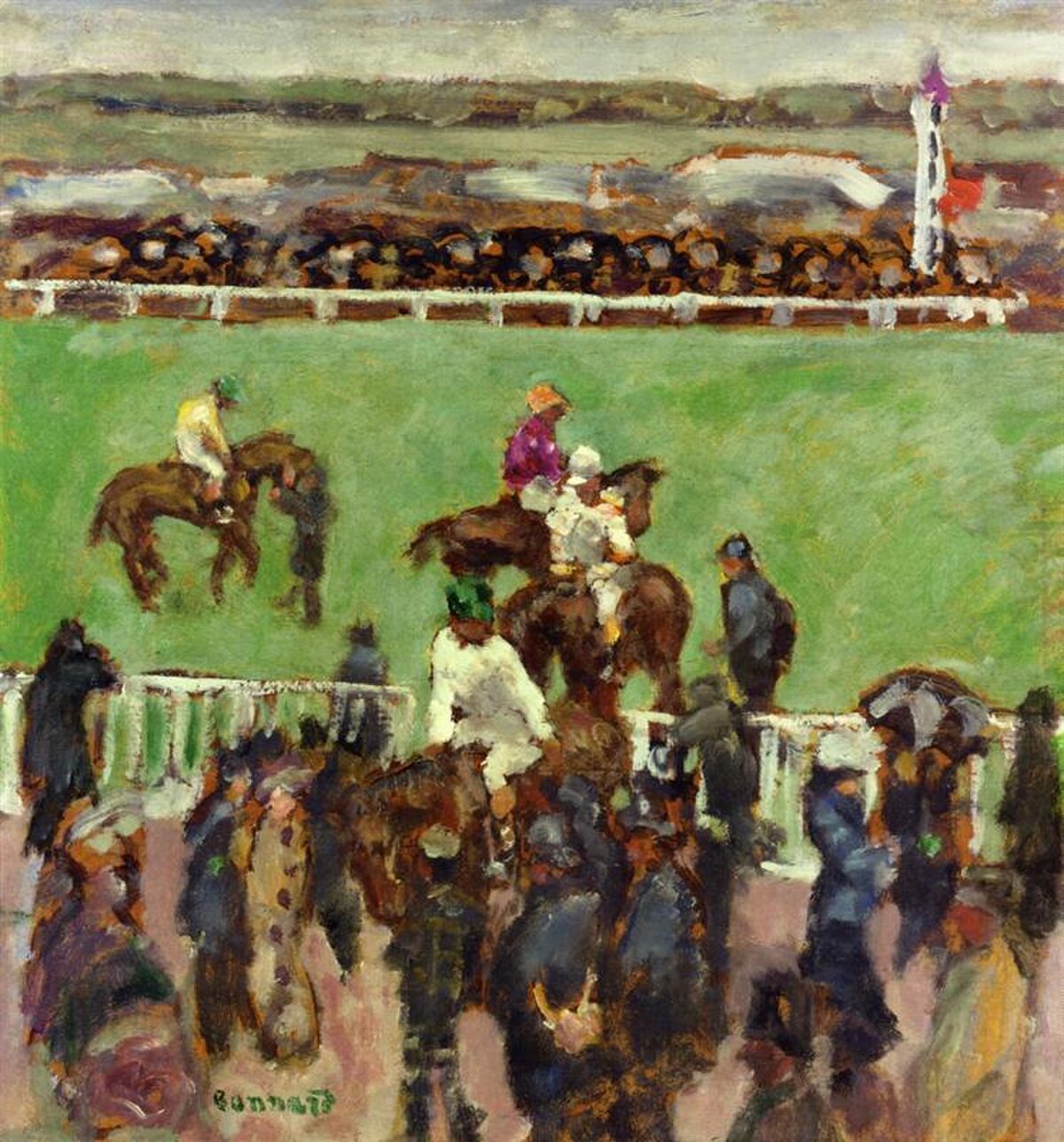 At the Races, Longchamp by Pierre Bonnard at Private Collection