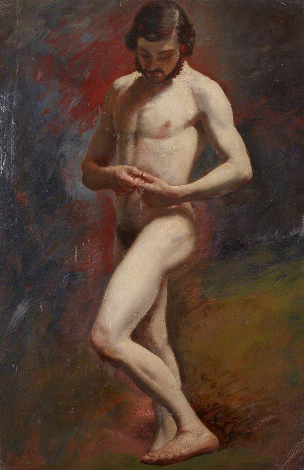 Study of a Standing Male Nude by Pierre Puvis de Chavannes at Brooklyn Museum