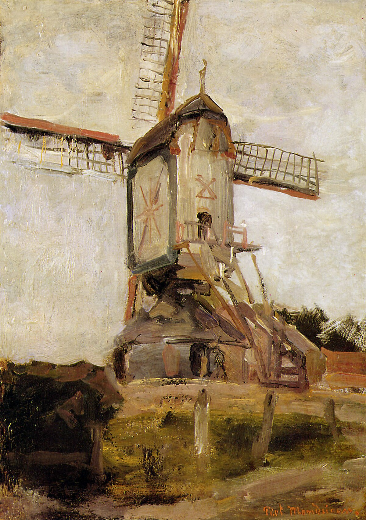 Mill of Heeswijk Sun by Piet Mondrian