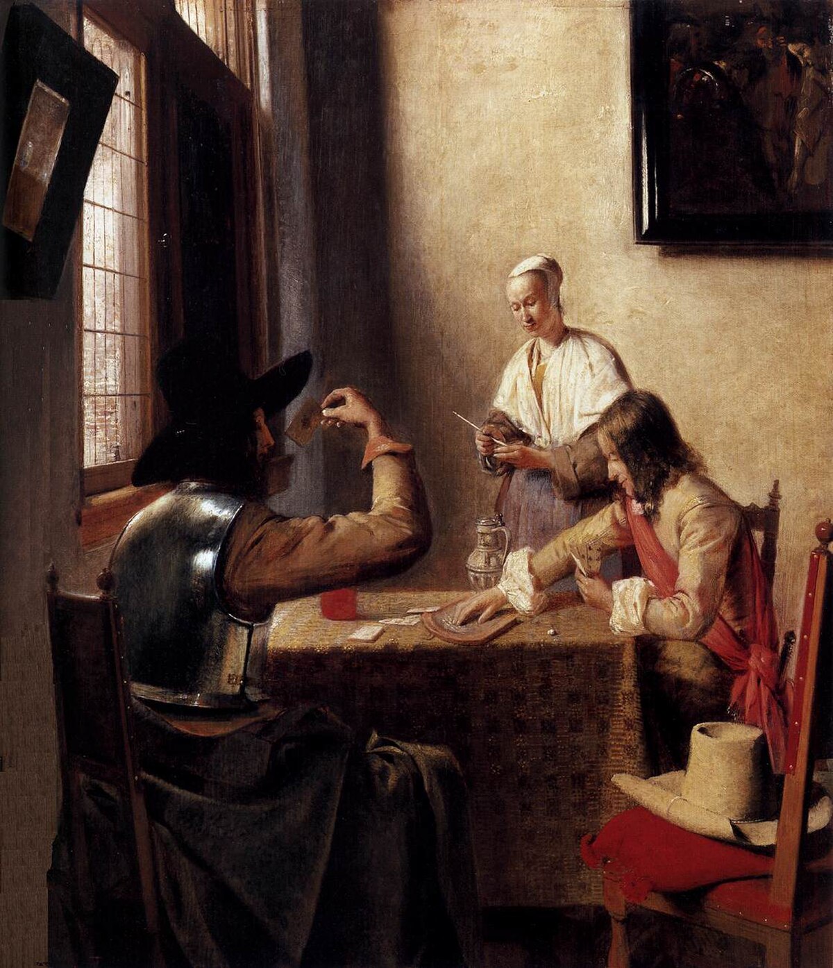 Soldiers Playing Cards by Pieter de Hooch at Private Collection