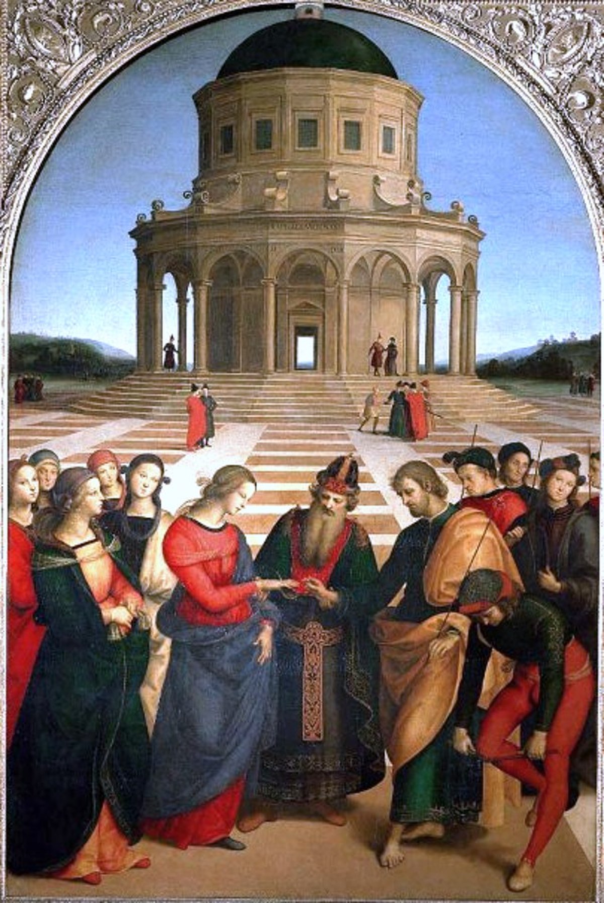 The Marriage of the Virgin by Raphael at Pinacoteca di Brera
