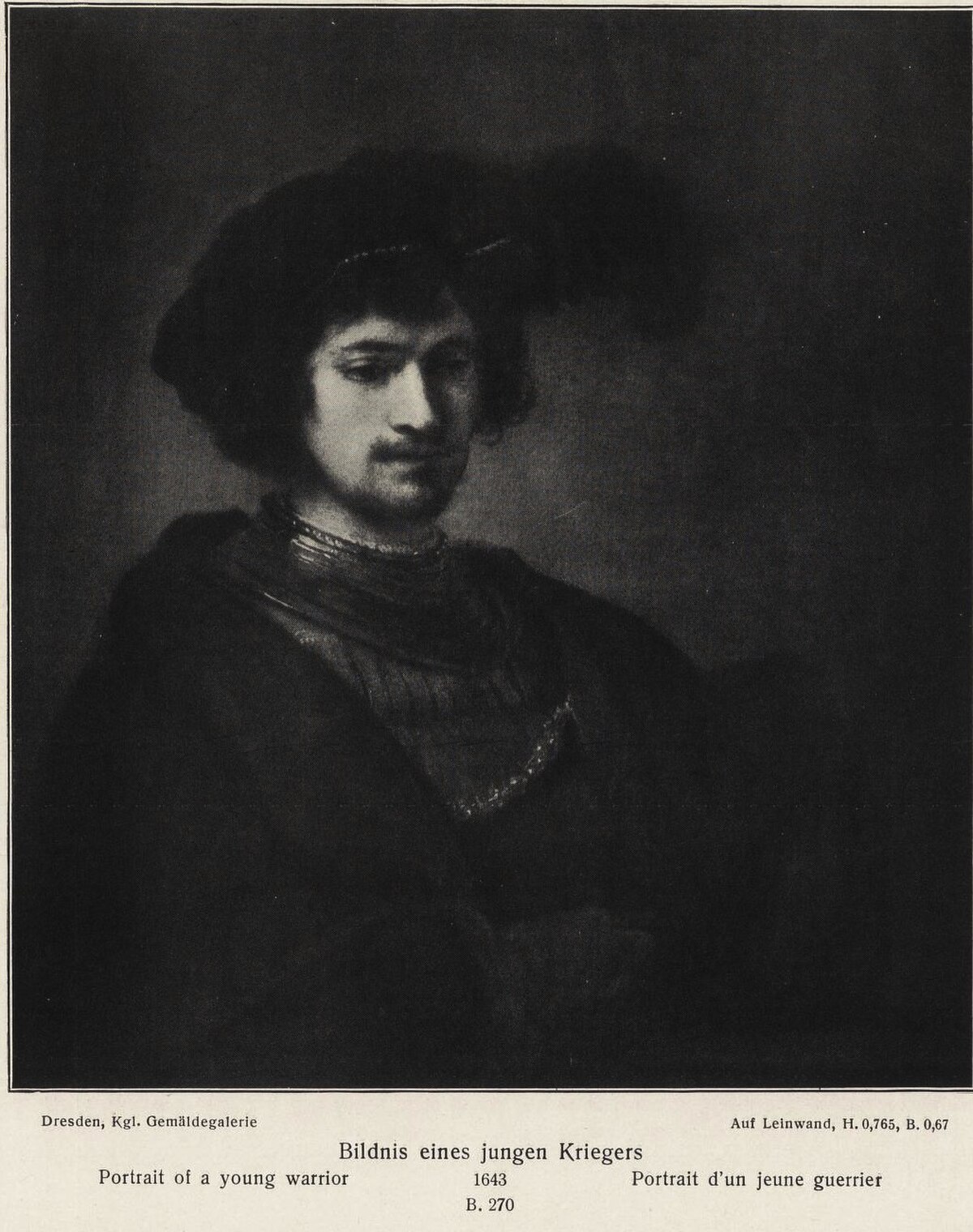 A Warrior by Rembrandt van Rijn at Private Collection