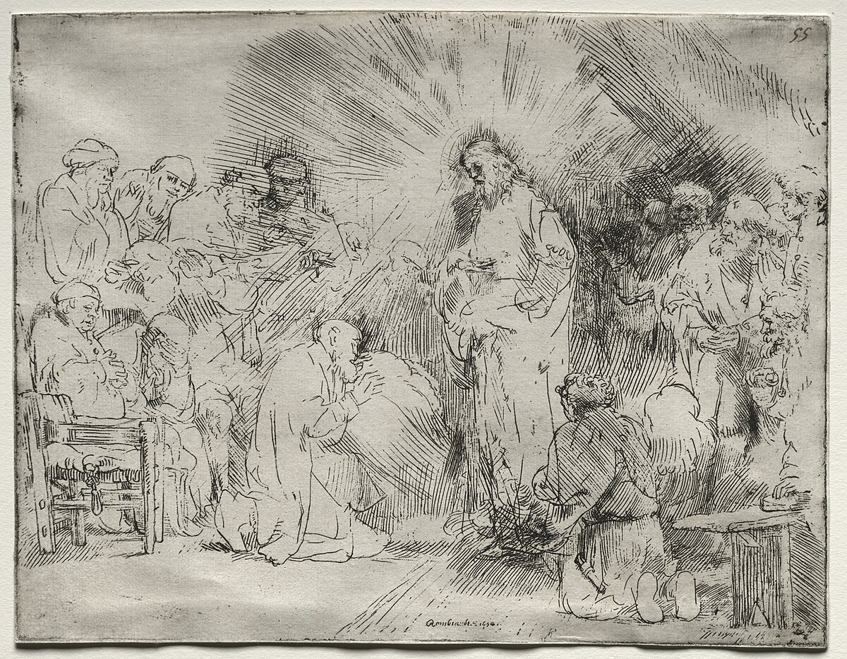 Christ appearing to the apostles by Rembrandt van Rijn (1633) at Cleveland Museum of Art