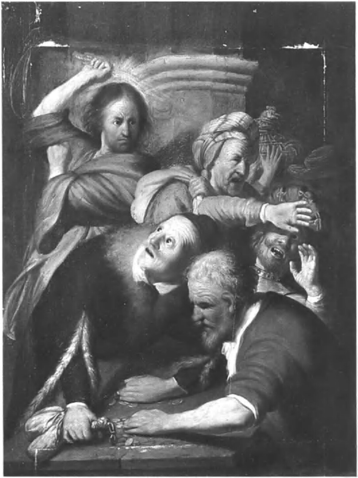 Christ Driving the Moneychangers from the Temple by Rembrandt van Rijn at Private Collection