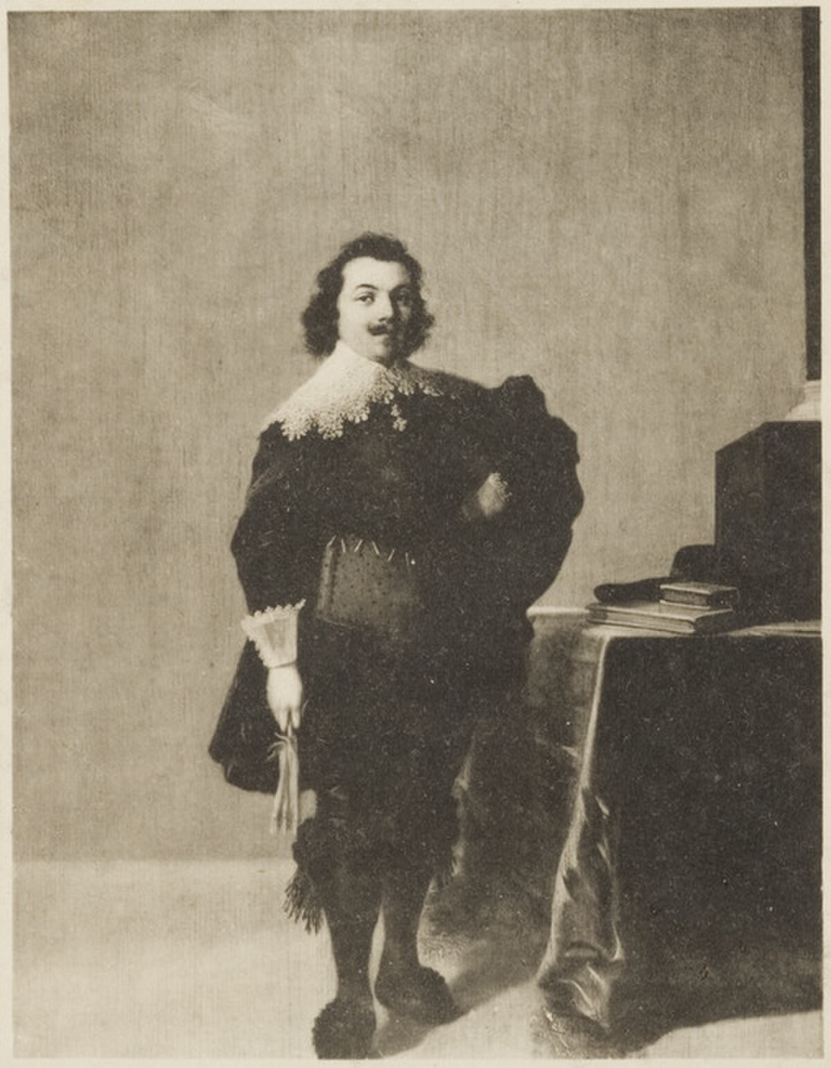 Full Length Portrait of a Standing Man by Rembrandt van Rijn at State Hermitage Museum