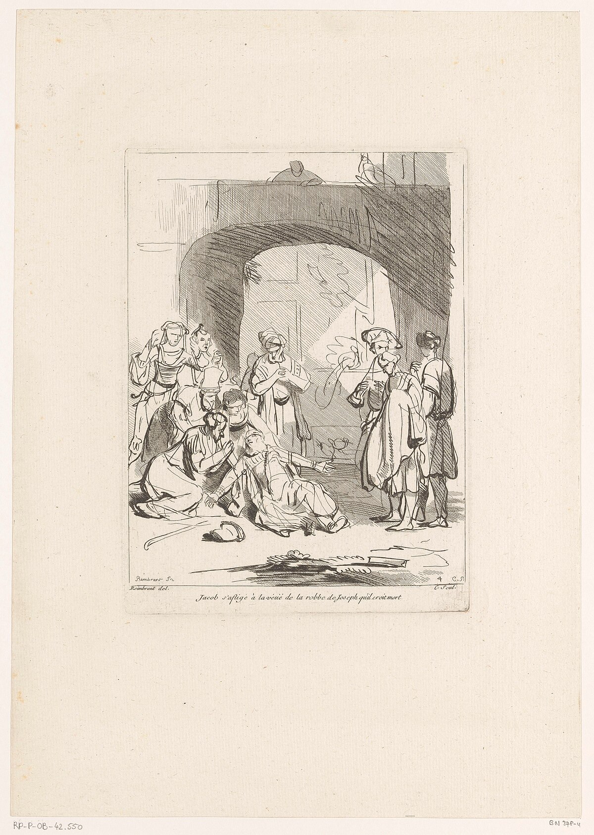 Joseph`s coat brought to Jacob by Rembrandt van Rijn